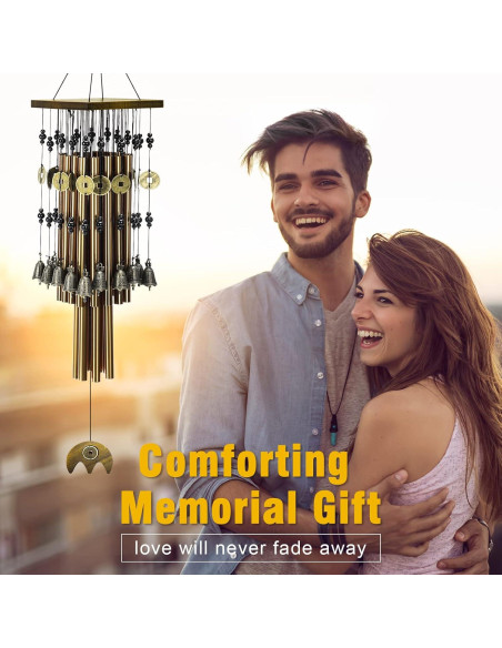 Campanas de Viento YLYYCC 76 cm con 24 Tubos de Cobre y 16 Campanas