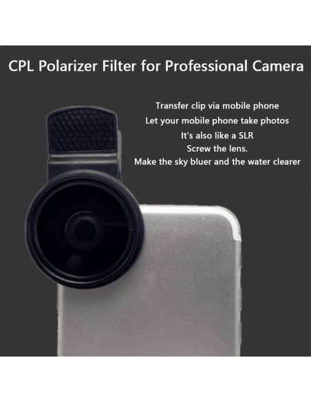 Filtro CPL Polarizador 37mm Pena para Cámara Móvil