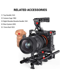 Soporte de Lente Ajustable SmallRig BSL2681 para DSLR 53.5mm 2