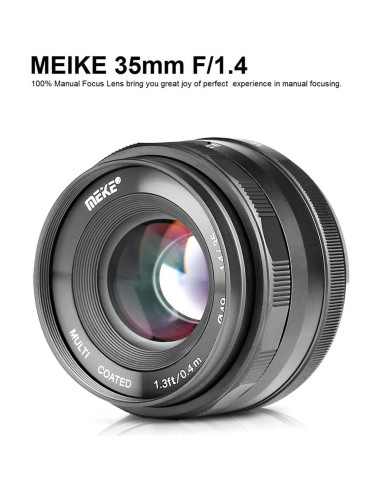 Lente Meike 35mm F/1.4 Manual para Cámaras Sin Espejo Fujifilm