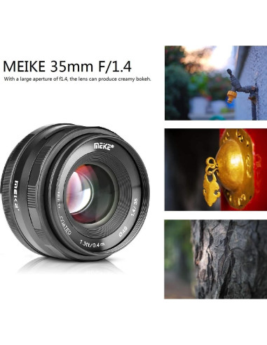Lente Meike 35mm F/1.4 Manual para Cámaras Sin Espejo Fujifilm