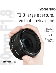 Lente YONGNUO YN50mm F1.8 Auto Enfoque para Canon EF 2