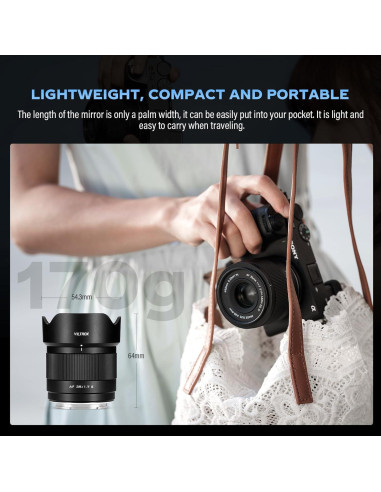 Lente Viltrox 35mm F1.7 AF para Fuji - Ligera y Compacta