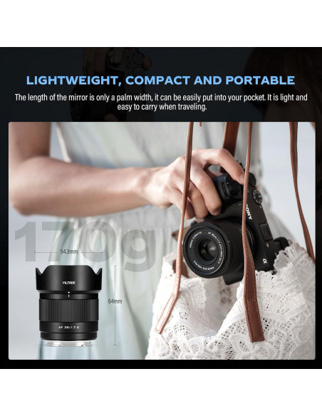 Lente Viltrox 35mm F1.7 AF para Fuji - Ligera y Compacta