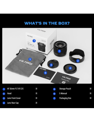 Lente Viltrox 35mm F1.7 AF para Fuji - Ligera y Compacta
