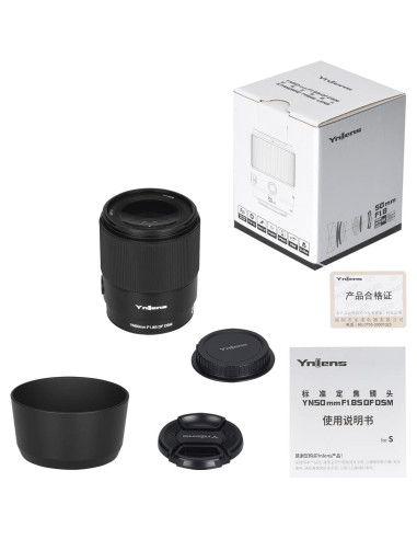 Lente Prime YONGNUO YN50mm F1.8S para Sony Montura E