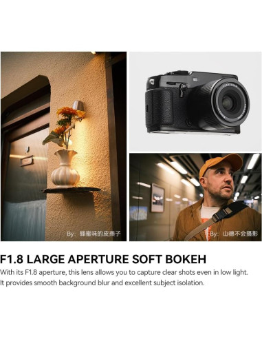 Lente Prime TTArtisan 23mm F1.8 para Fuji X - Enfoque Rápido