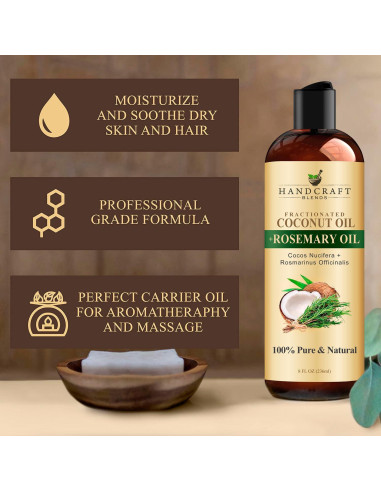 Aceite de Coco Fraccionado Handcraft Blends 236 ml Romero