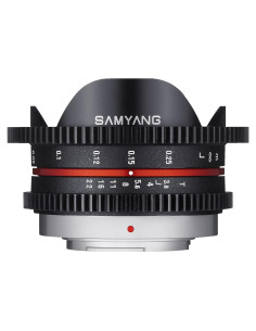 Lente Fisheye Cine Samyang 7.5mm T3.8 para Micro 4/3