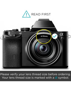 Tapa de lente 55mm Altura Photo - Paquete de 2 para Nikon y Sony 2