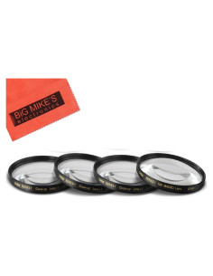 Juego de Filtros de Acercamiento 52mm Big Mike's +1, +2, +4, +10 Dioptrías