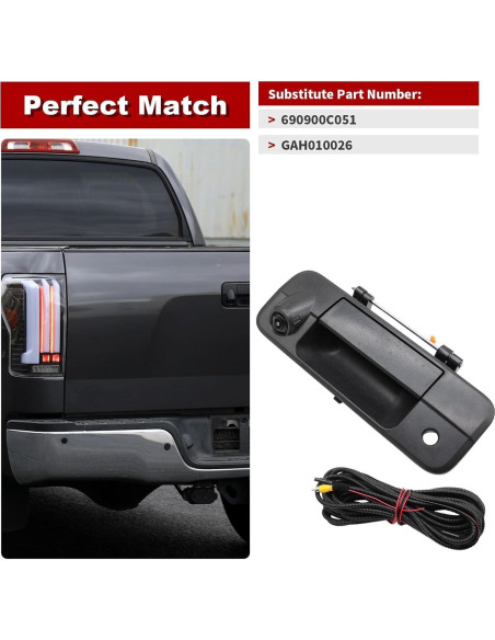 Cámara de Respaldo Nakkaa para Tundra 2007-2013, Gran Angular