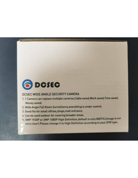 Cámara de Seguridad Domo 5MP 180 Gran Angular HD CCTV