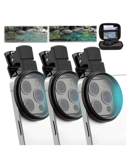 Kit de Filtros CPL para Cámara de Teléfono 52mm Genérico 3Pcs