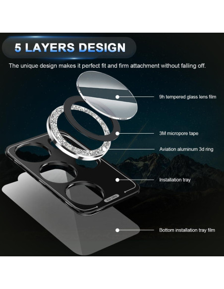 Protector de Lente de Cámara TIUYAO para Samsung Galaxy S24 Ultra