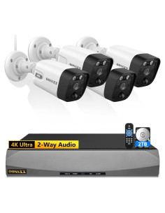 Cámara de Seguridad OOSSXX 4K 8MP con Audio Bidireccional