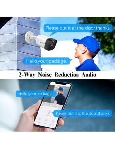 Cámara de Seguridad OOSSXX 4K 8MP con Audio Bidireccional 2