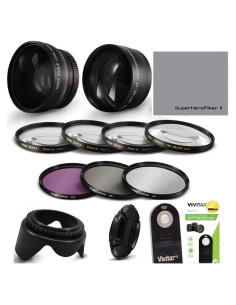 Kit de Lentes y Filtros 55mm para Cámaras DSLR Nikon