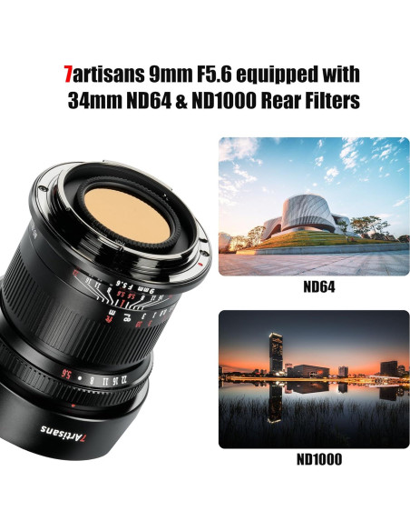 Lente Gran Angular 7artisans 9mm F5.6 para Sony FE