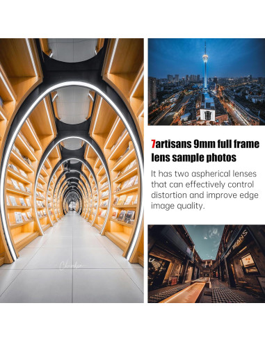 Lente Gran Angular 7artisans 9mm F5.6 para Sony FE