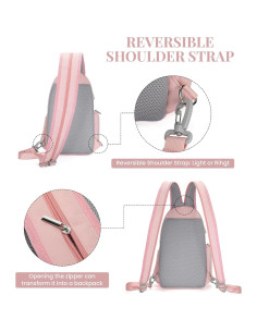 Bolsa de Mensajero para Cámara BAIGIO Rosa 17x10x35cm 2