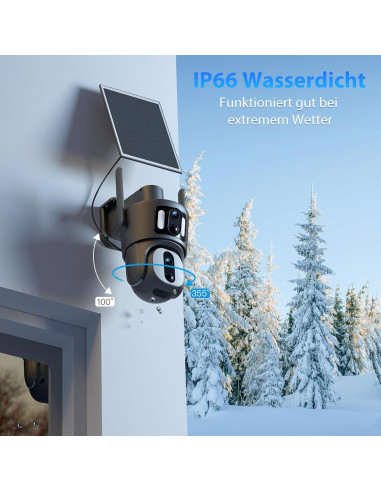 Cámara de Seguridad 4G LTE Xega Doble Lente 1080P Solar IP66