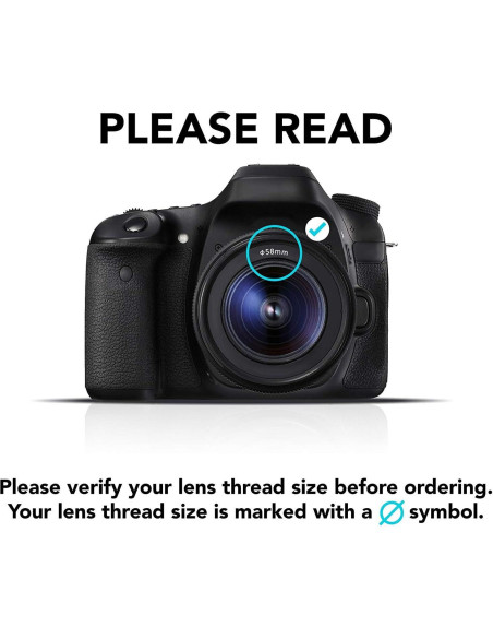 Tapa de lente de plástico Zeikos ZE-LC58 58 mm negra