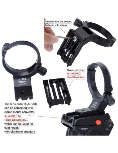 Anillo de Montaje en Trípode iShoot IS-S720II para Lente Sony FE 70-200mm F4