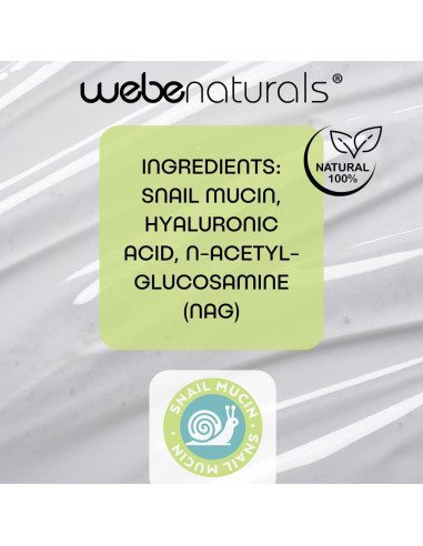 Suero Hidratante WEBE Naturals Mucina de Caracol 94% 81g