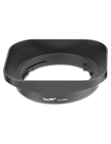 Capucha de Lente Metálica Cuadrada Haoge LH-X30M para Fujifilm XF 30mm