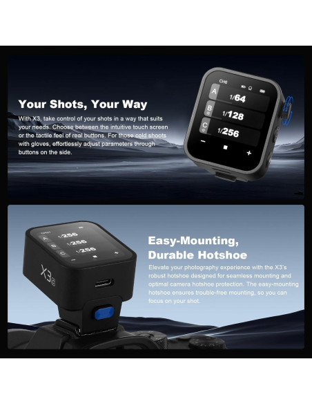 Disparador Inalámbrico TTL Godox X3-C para Cámara Canon