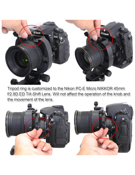 Soporte de Anillo de Montaje en Trípode iShoot para Nikon PC-E