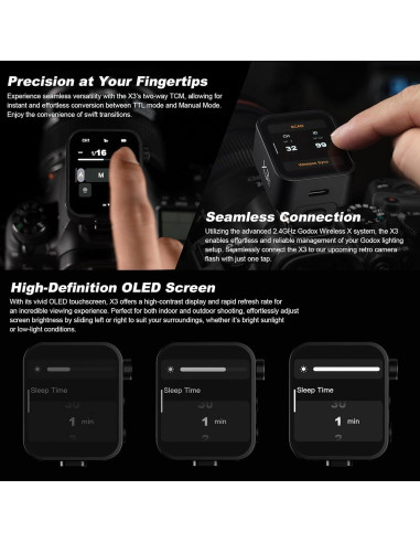 Disparador Inalámbrico TTL Godox X3-C para Cámara Canon