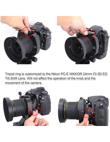 Soporte de Anillo de Montaje en Trípode iShoot para Nikon PC-E