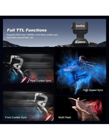 Disparador Inalámbrico TTL Godox X3-C para Cámara Canon