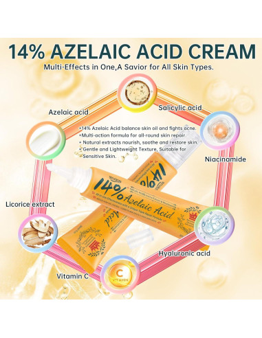 Crema para el Acné BECHOICEN 14% Ácido Azelaico 56.7g