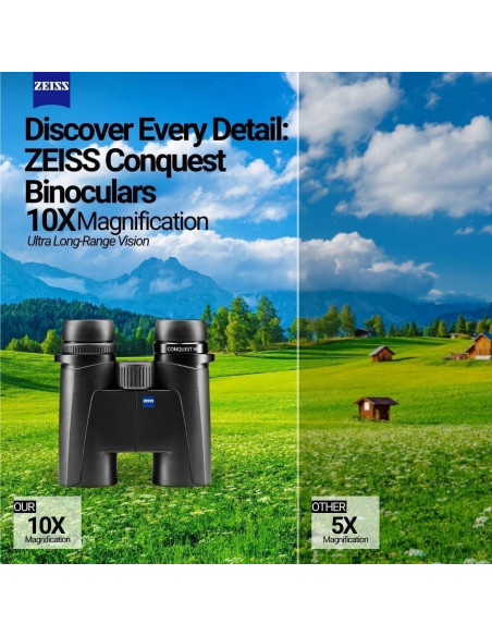 Binoculares Zeiss Conquest HDX 10x32 90% Transm. Luz Negro