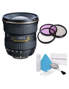 Lente Tokina 12-28mm f/4.0 AT-X Pro APS-C para Canon + Kit de Limpieza y Filtros
