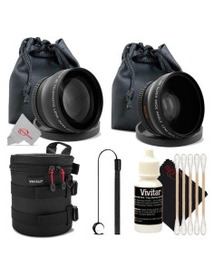 Lente Gran Angular 40.5mm y Telefoto 2x Vivitar + Kit Accesorios