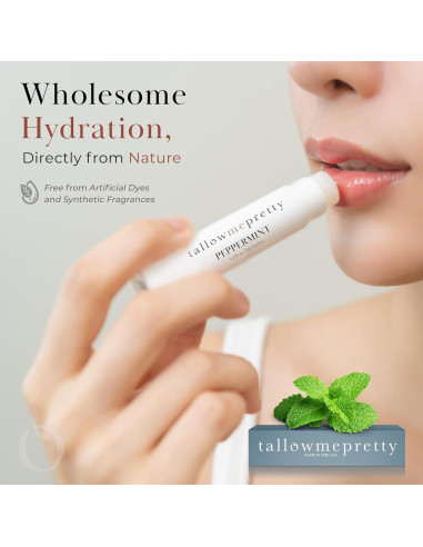 Bálsamo Labial Hidratante de Menta Tallow Me Pretty 4.25g