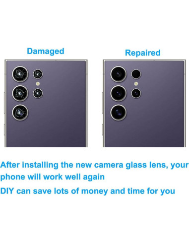 5 Lentes de Cristal de Cámara OEM para Samsung Galaxy S24 Ultra