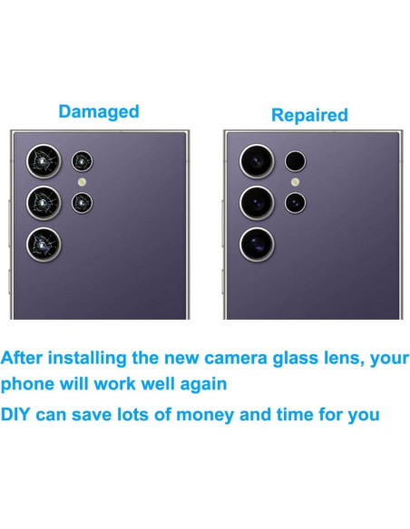 5 Lentes de Cristal de Cámara OEM para Samsung Galaxy S24 Ultra