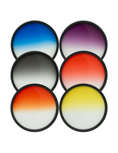 Kit de Filtros de Color Gradual 72mm iSnapPhoto 6 Piezas