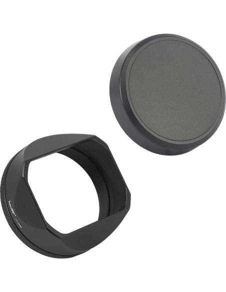 Kit Capucha Lente Cuadrada Haoge + Filtro UV-49mm para Fujifilm