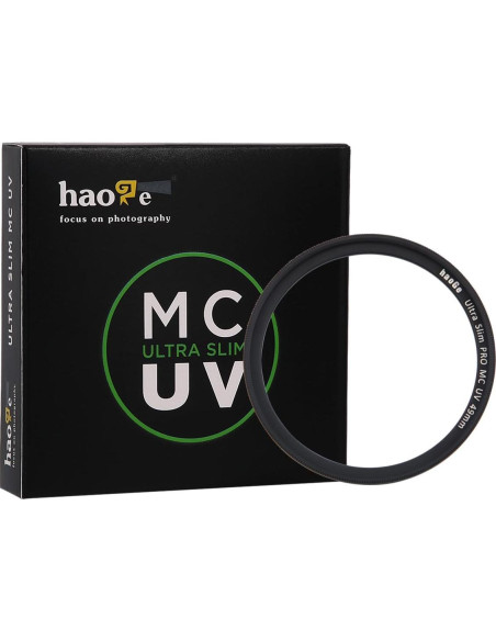 Kit Capucha Lente Cuadrada Haoge + Filtro UV-49mm para Fujifilm