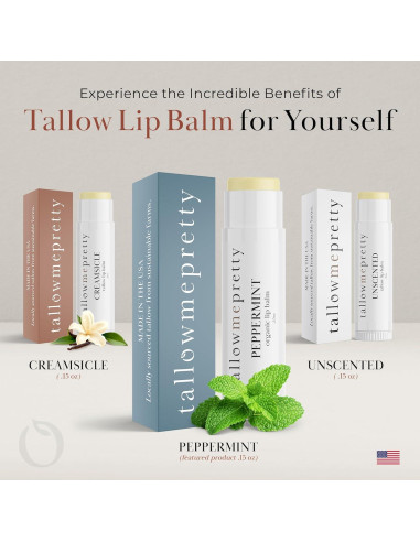 Bálsamo Labial Hidratante de Menta Tallow Me Pretty 4.25g