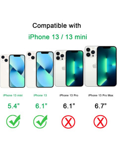 Protector de Lente de Cámara Hsefo para iPhone 13 Mini Azul 9H 2