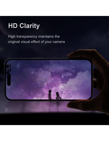 Protector de Lente de Cámara Vidrio Templado 9H iPhone 14 Pro Max Rosa