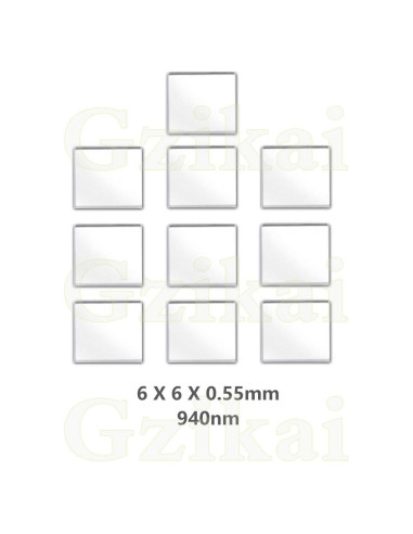 Filtro Óptico 940nm Gzikai 6x6mm para Cámara y Reconocimiento Facial