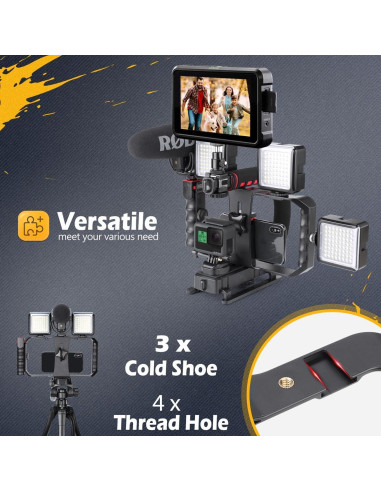 Estabilizador de Mano Neotter con Rig para Smartphone y Cámaras